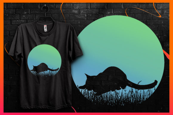Cat Silhouette-Retro Vintage T-shirt 13 Review