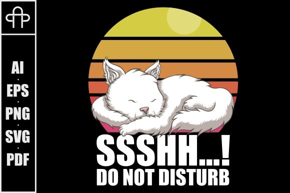 Cat Sleep Do Not Disturb Retro Embroidery Design Review
