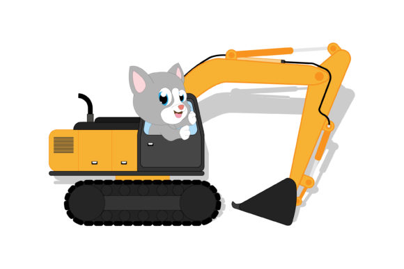 Cute Cat Cartoon Ride Excavator Review