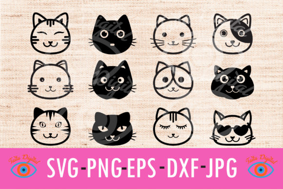 Cute Cat Face or Kitten Head Graphics Review