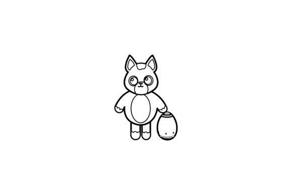 Easter Icon Purple Cat Coloring Page Review