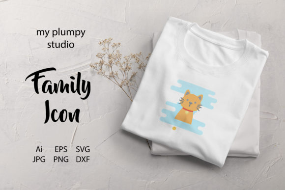 Family Icon Cat Cloud Blue Review