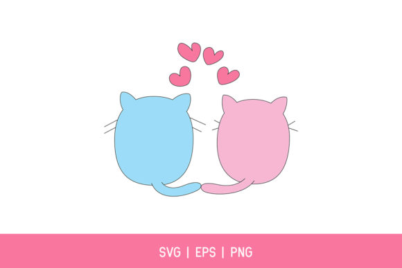 Review of Lovely Couple Cat Illustration for Embroidery Projects