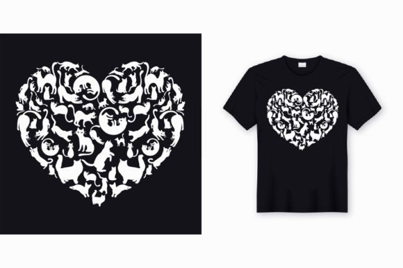 Valentine Cat Love T-shirt Design Review